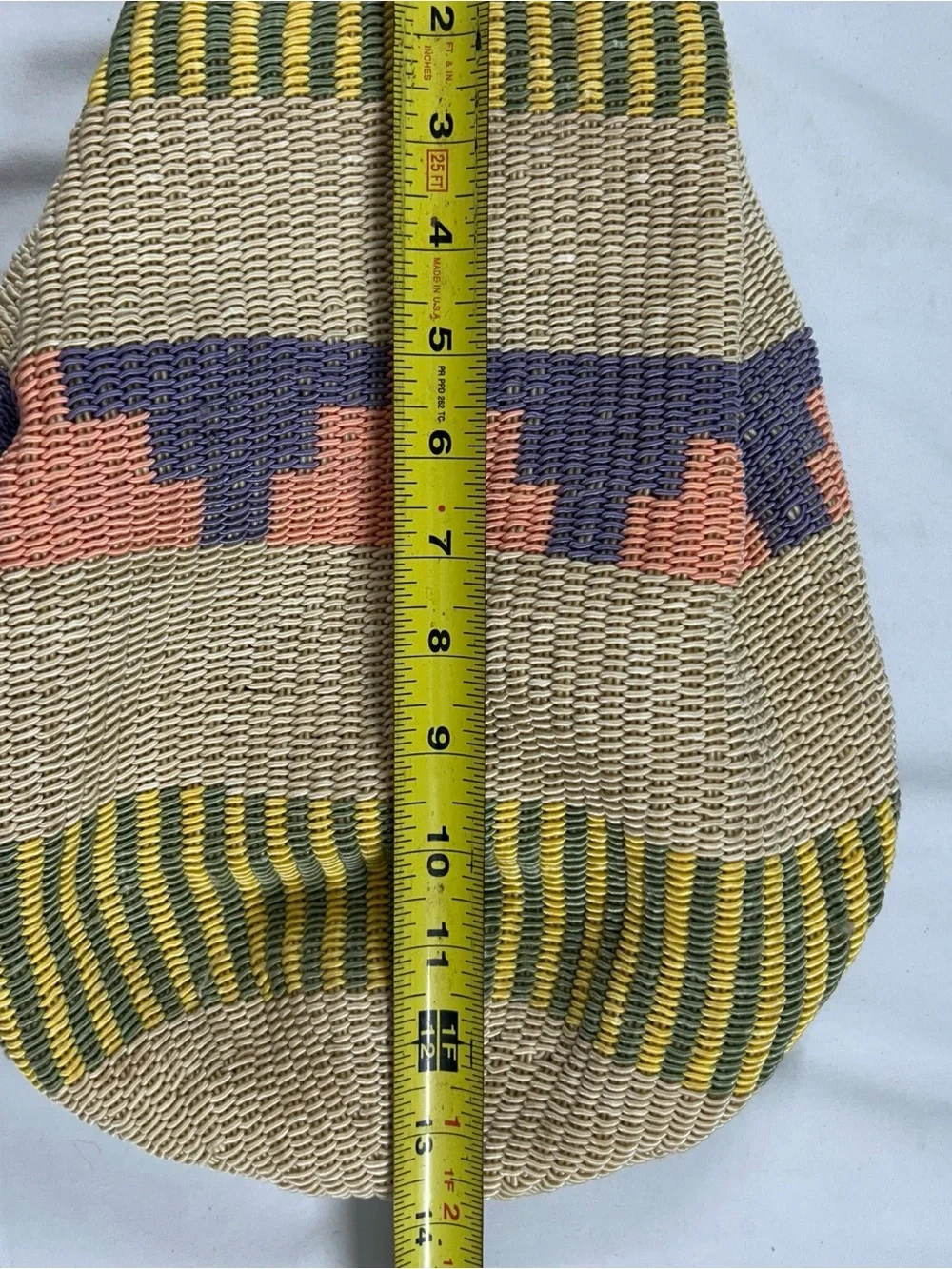 Stone Mountain Woven Geometric Boho Drawstring Backpack